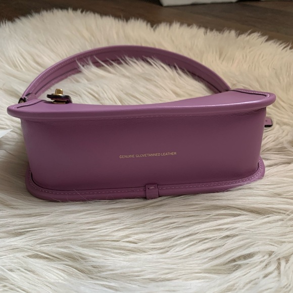 Coach Swinger 20 Shoulder Bag Glove Tanned Leather Violet Orchid - Picture 7 of 15